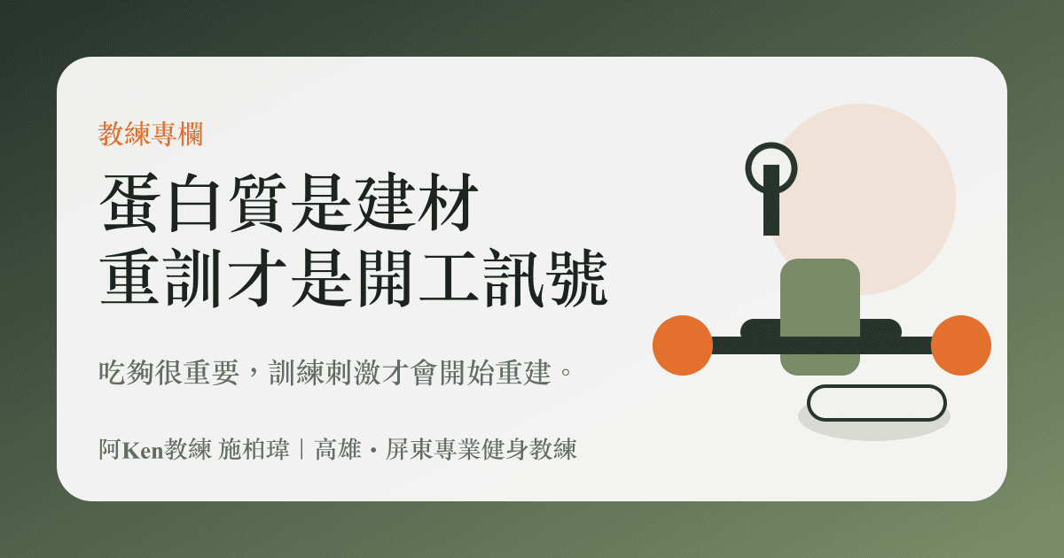 蛋白質吃夠就會長肌肉嗎?為什麼重訓才是關鍵